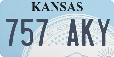 KS license plate 757AKY