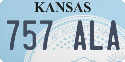 KS license plate 757ALA