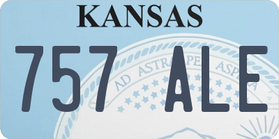 KS license plate 757ALE