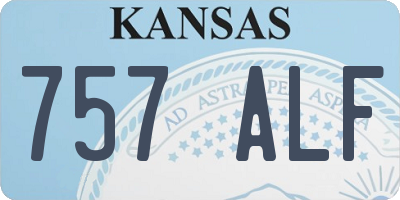 KS license plate 757ALF