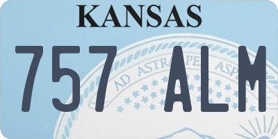 KS license plate 757ALM