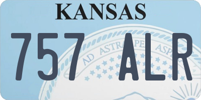KS license plate 757ALR