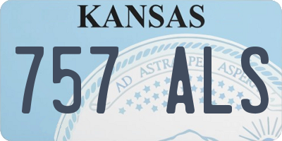KS license plate 757ALS