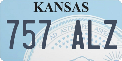 KS license plate 757ALZ