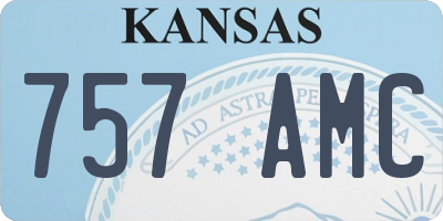 KS license plate 757AMC