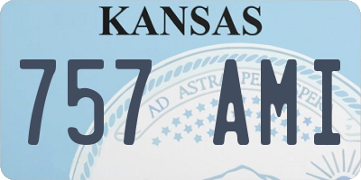 KS license plate 757AMI