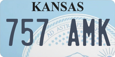 KS license plate 757AMK