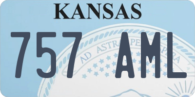 KS license plate 757AML