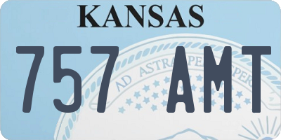 KS license plate 757AMT