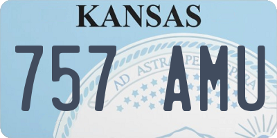 KS license plate 757AMU
