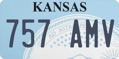 KS license plate 757AMV
