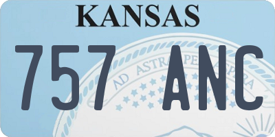 KS license plate 757ANC
