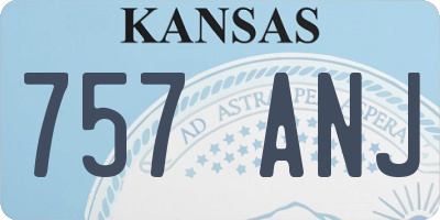 KS license plate 757ANJ