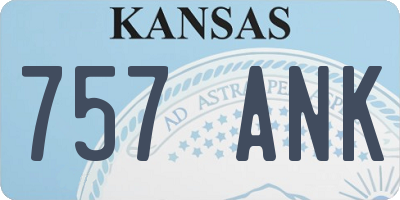KS license plate 757ANK
