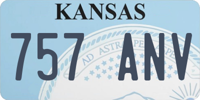 KS license plate 757ANV