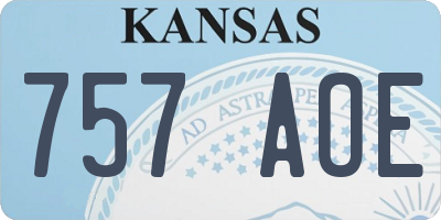 KS license plate 757AOE