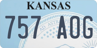 KS license plate 757AOG