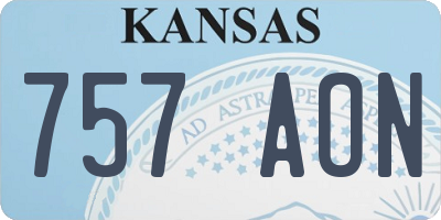 KS license plate 757AON