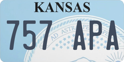 KS license plate 757APA