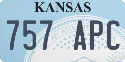 KS license plate 757APC