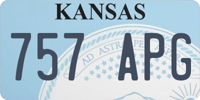 KS license plate 757APG
