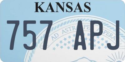 KS license plate 757APJ