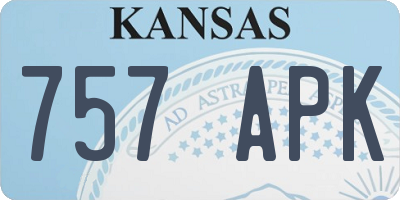 KS license plate 757APK
