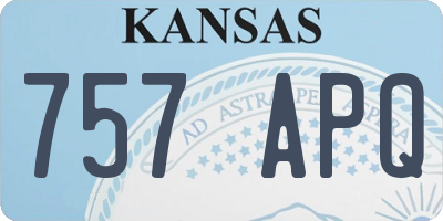 KS license plate 757APQ