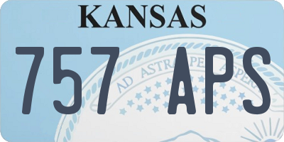 KS license plate 757APS