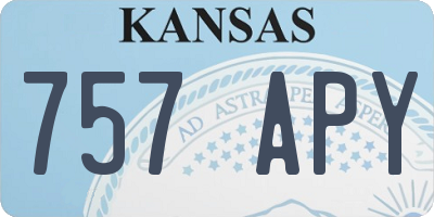 KS license plate 757APY