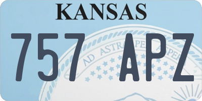 KS license plate 757APZ
