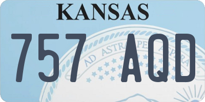 KS license plate 757AQD