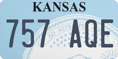 KS license plate 757AQE