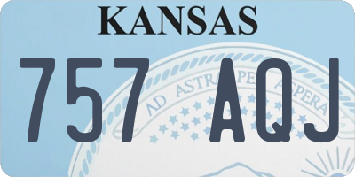 KS license plate 757AQJ