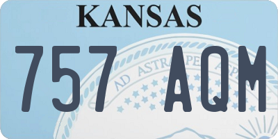 KS license plate 757AQM