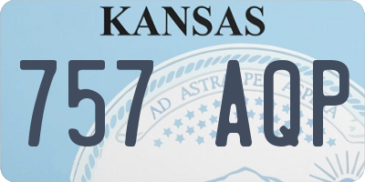 KS license plate 757AQP
