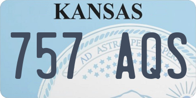 KS license plate 757AQS