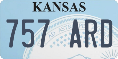 KS license plate 757ARD