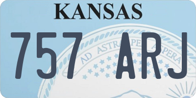 KS license plate 757ARJ