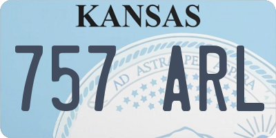 KS license plate 757ARL