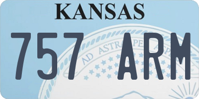 KS license plate 757ARM