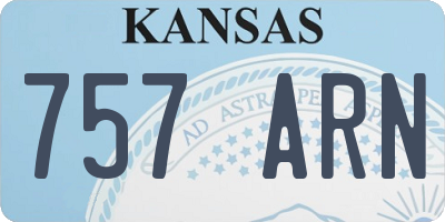 KS license plate 757ARN