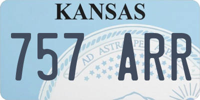 KS license plate 757ARR