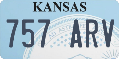 KS license plate 757ARV