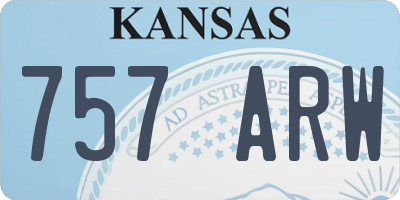 KS license plate 757ARW