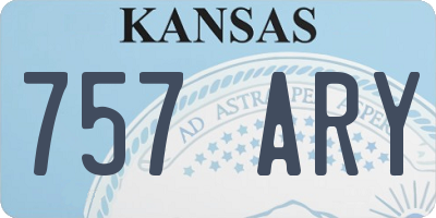 KS license plate 757ARY