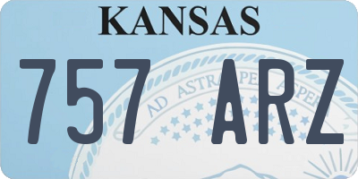 KS license plate 757ARZ