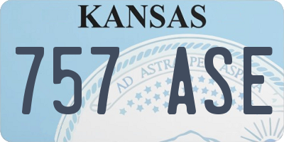 KS license plate 757ASE