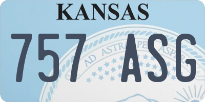 KS license plate 757ASG