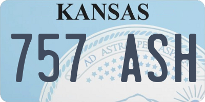 KS license plate 757ASH